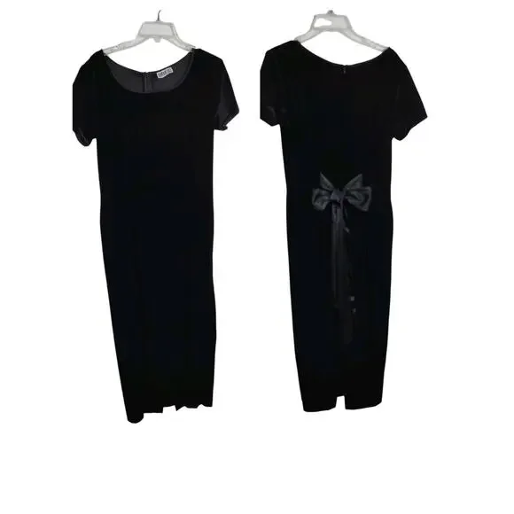 Robbie Bee Dresses 424 Vintage 80s Robbie Bee Black Velvet